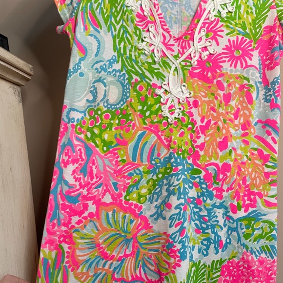 SOLD! Lilly Pulitzer Brewster Lovers Coral Dress Size Small 😎 - Picture 8 of 12